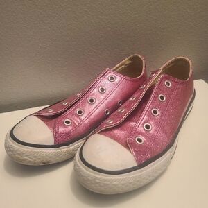 Converse All Star Kids Pink Glittery Sneakers